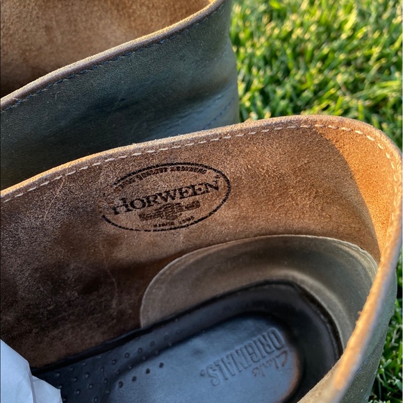 CLARKS Horween Leather Desert Boots Midnite Blue - Picture 2 of 5